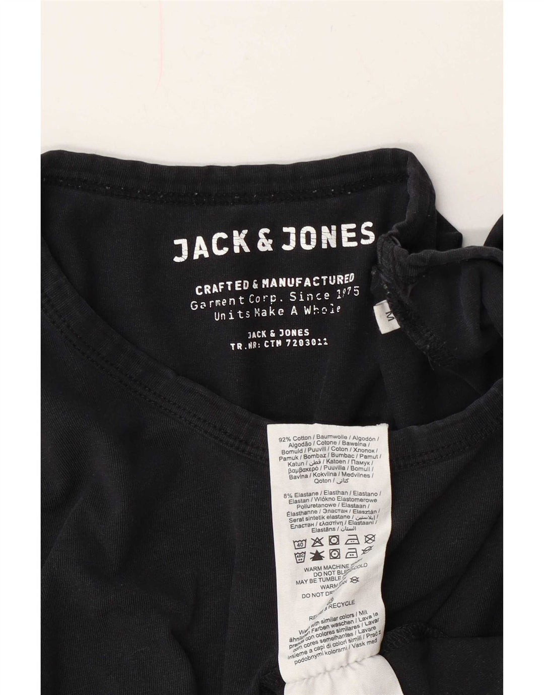 T-shirt da uomo Jack & Jones Top in cotone blu navy medio