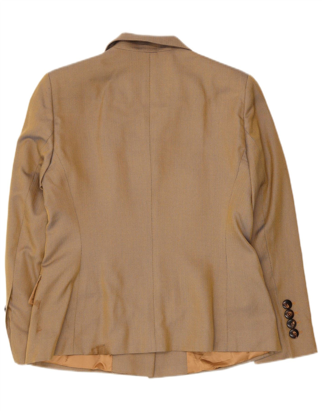 Giacca blazer da donna Elements Escada UK 12 Beige medio a spina di pesce