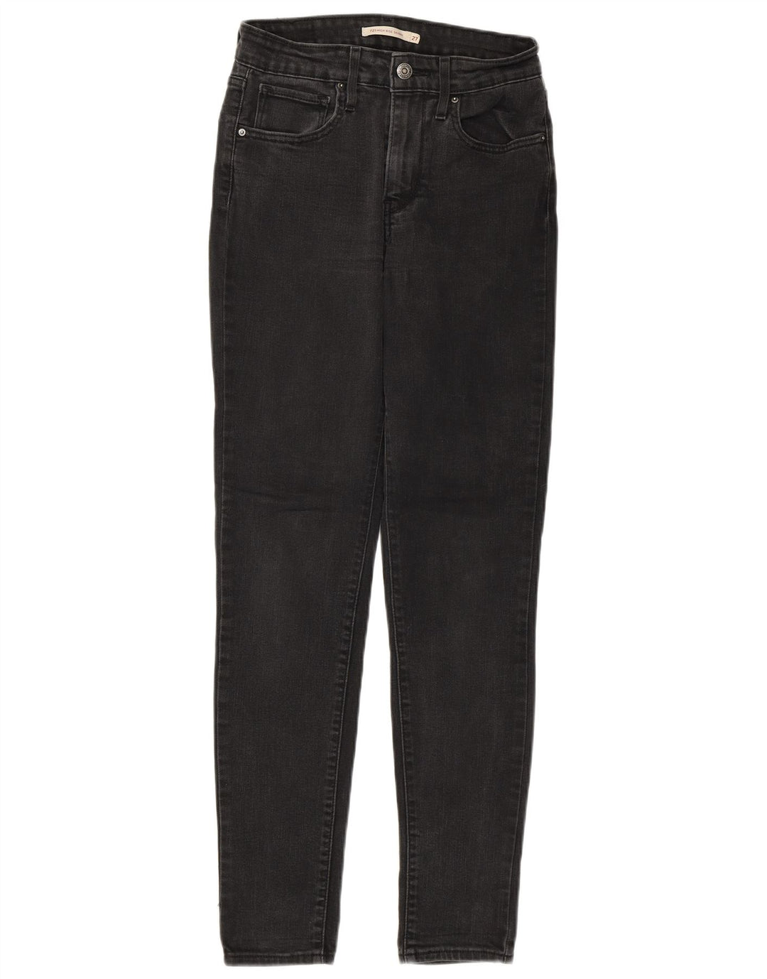 LEVI'S Jeans skinny a vita alta 721 da donna W27 L30 cotone grigio