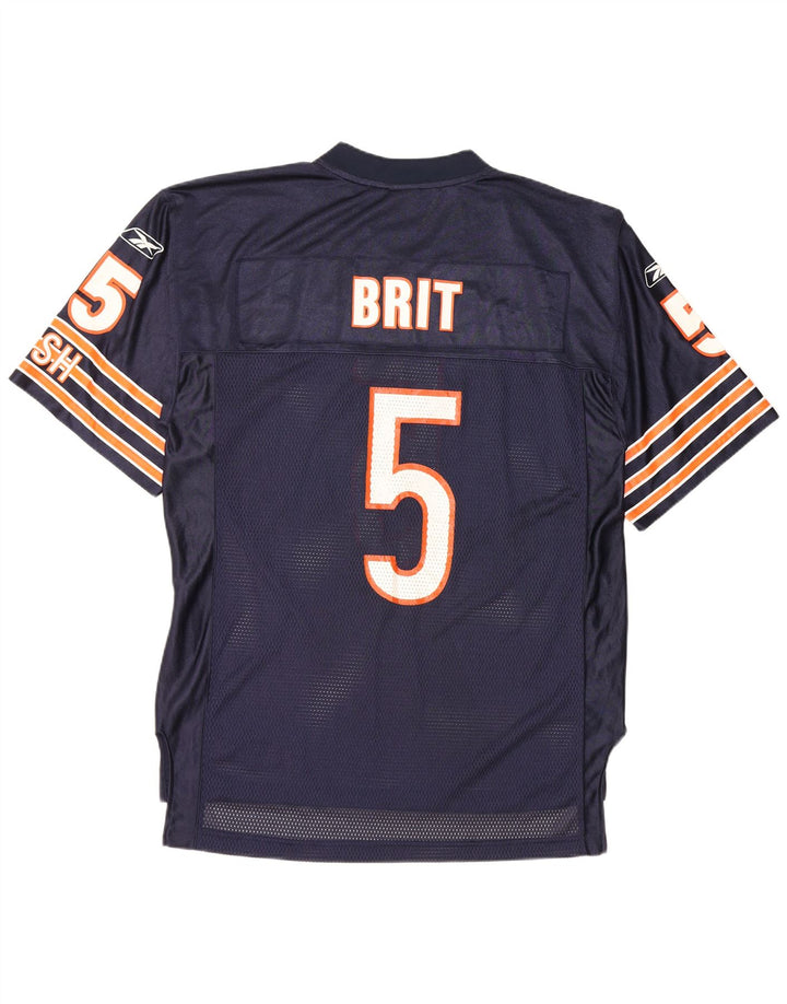 Maglia Reebok da uomo con grafica NFL, maglia media, blu navy, in nylon