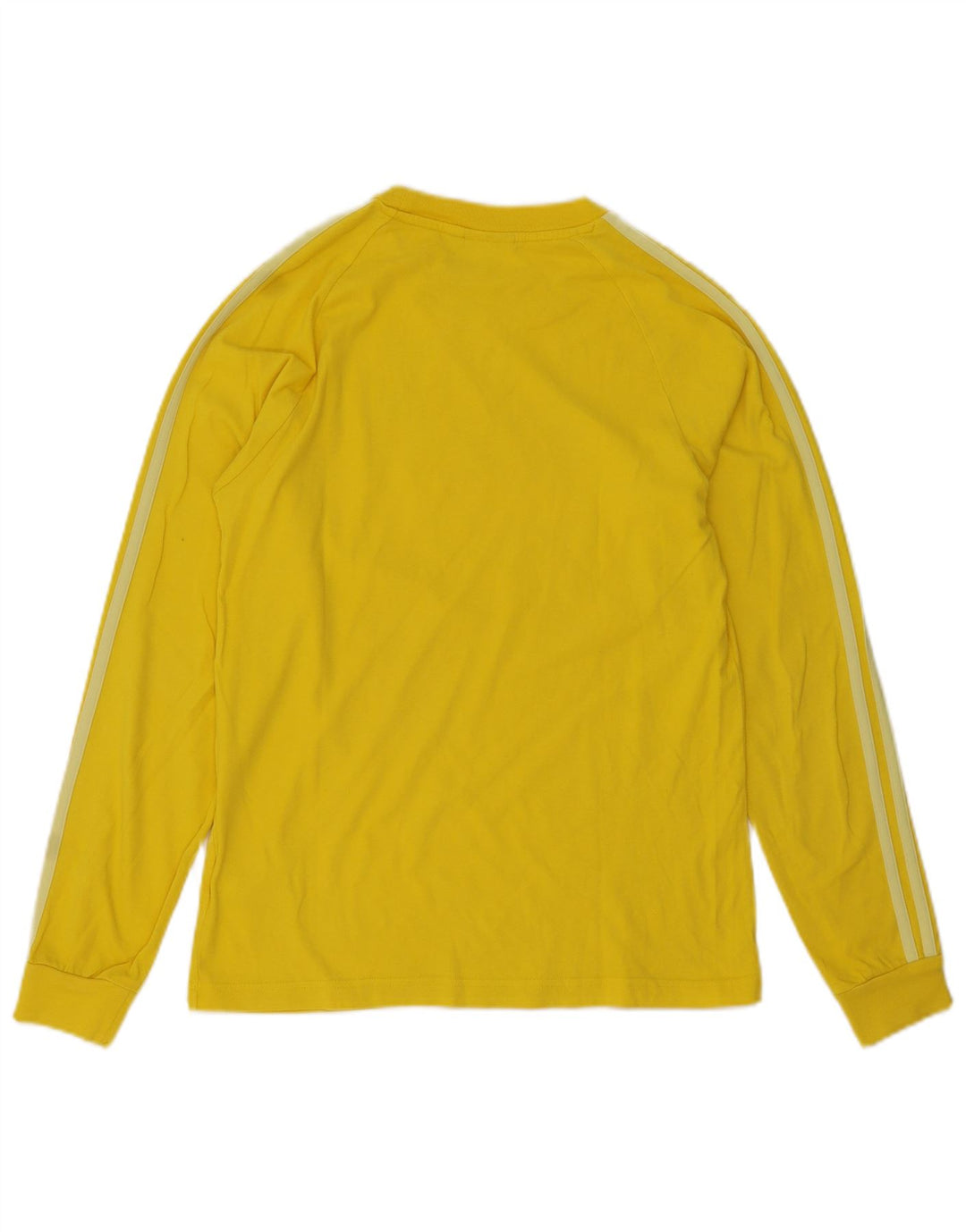 Top Adidas da uomo a manica lunga piccolo in cotone giallo