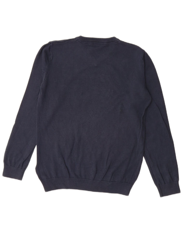Maglione Marks & Spencer da ragazzo con scollo a V 14-15 anni in cotone blu navy