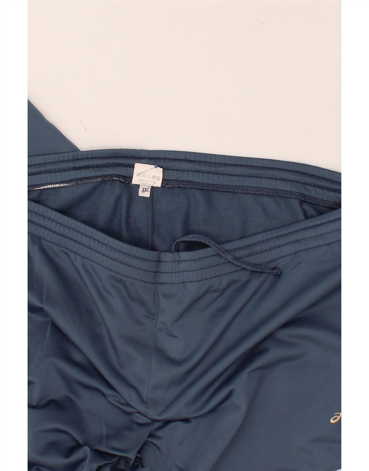 ASICS Mens Tracksuit Trousers 3XL  Navy Blue Polyester Vintage Asics and Second-Hand Asics from Messina Hembry 