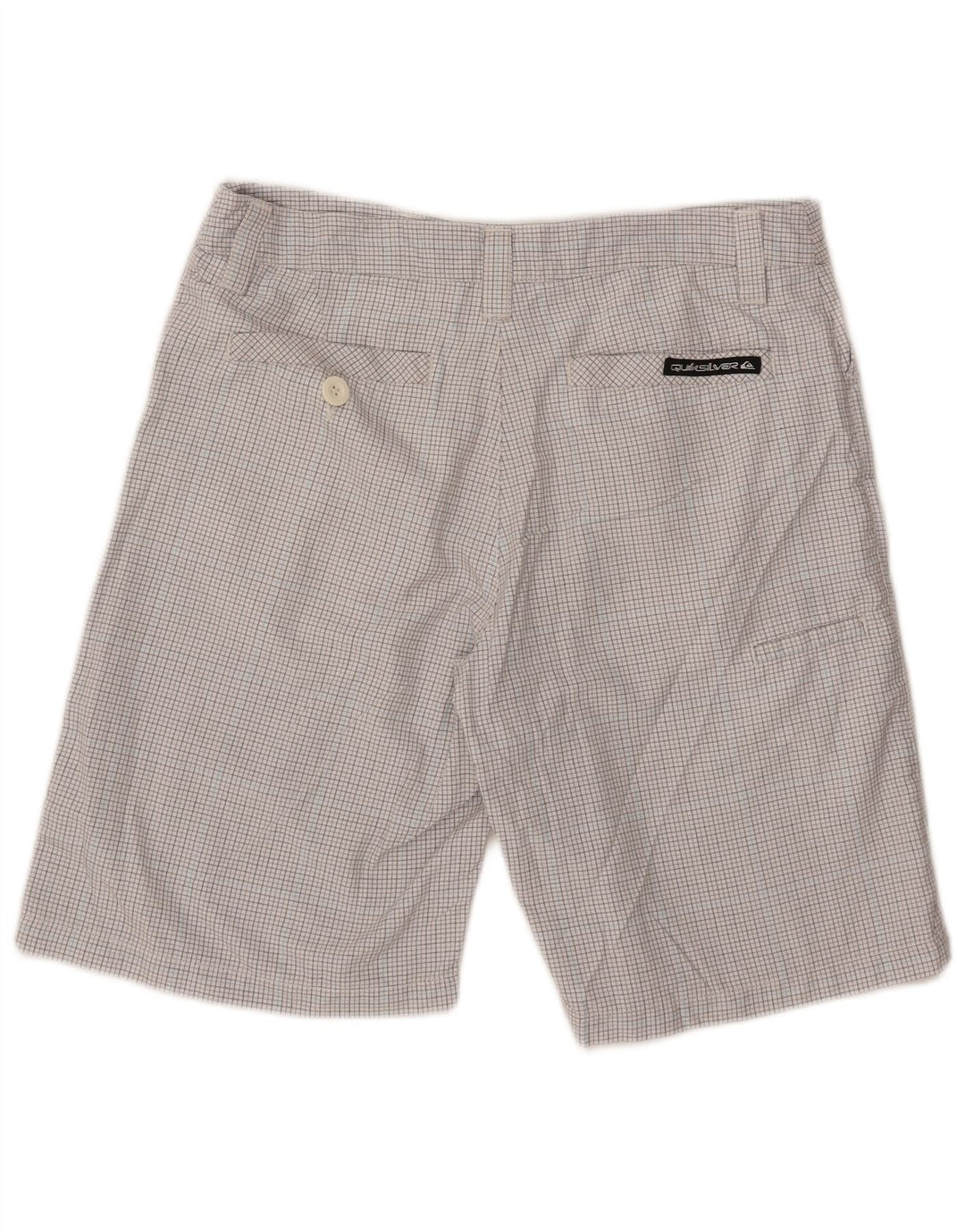 Pantaloncini cargo da uomo Quiksilver W32 Large in poliestere a quadri bianchi