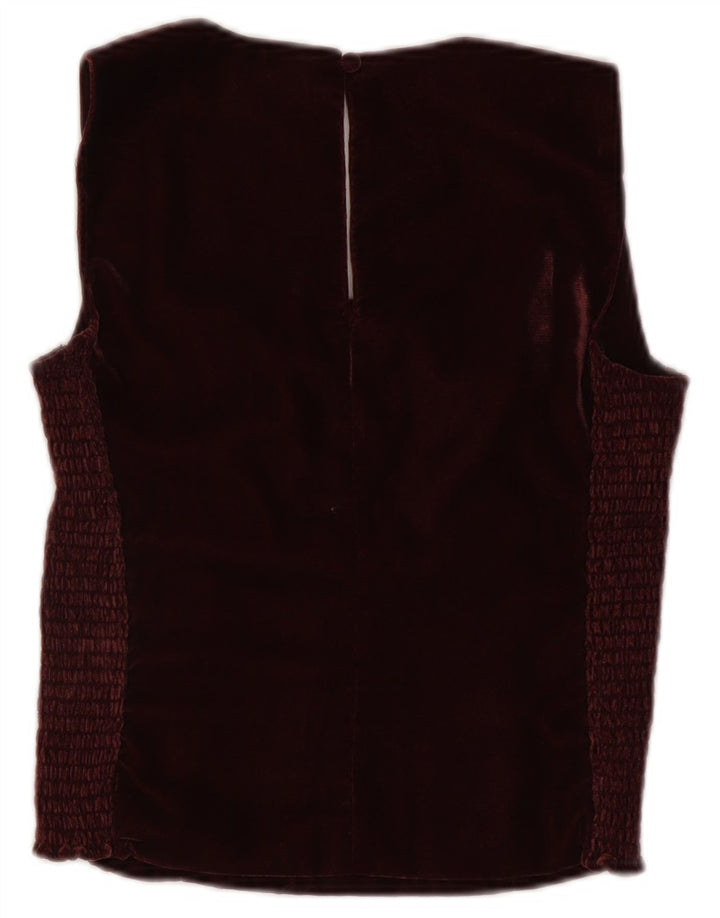Gap Canotta corta da donna UK 6 XS Bordeaux Poliestere
