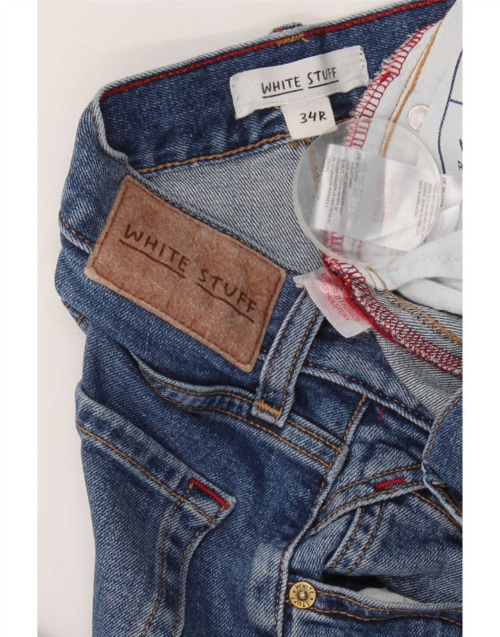 Jeans slim effetto consumato da uomo White Stuff W34 L31 cotone blu