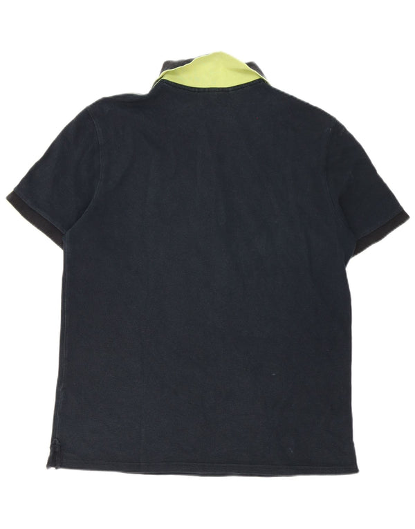Polo Uomo Trussardi Jeans Large in Cotone Rigato Nero