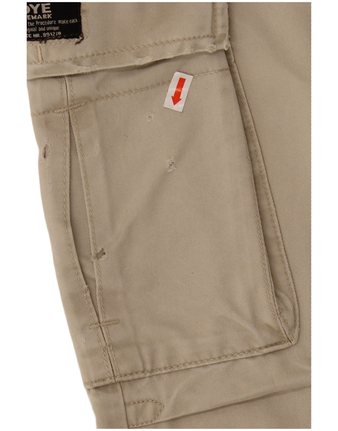 Pantaloni cargo dritti da donna XDYE EU 42 Large W34 L31 Beige