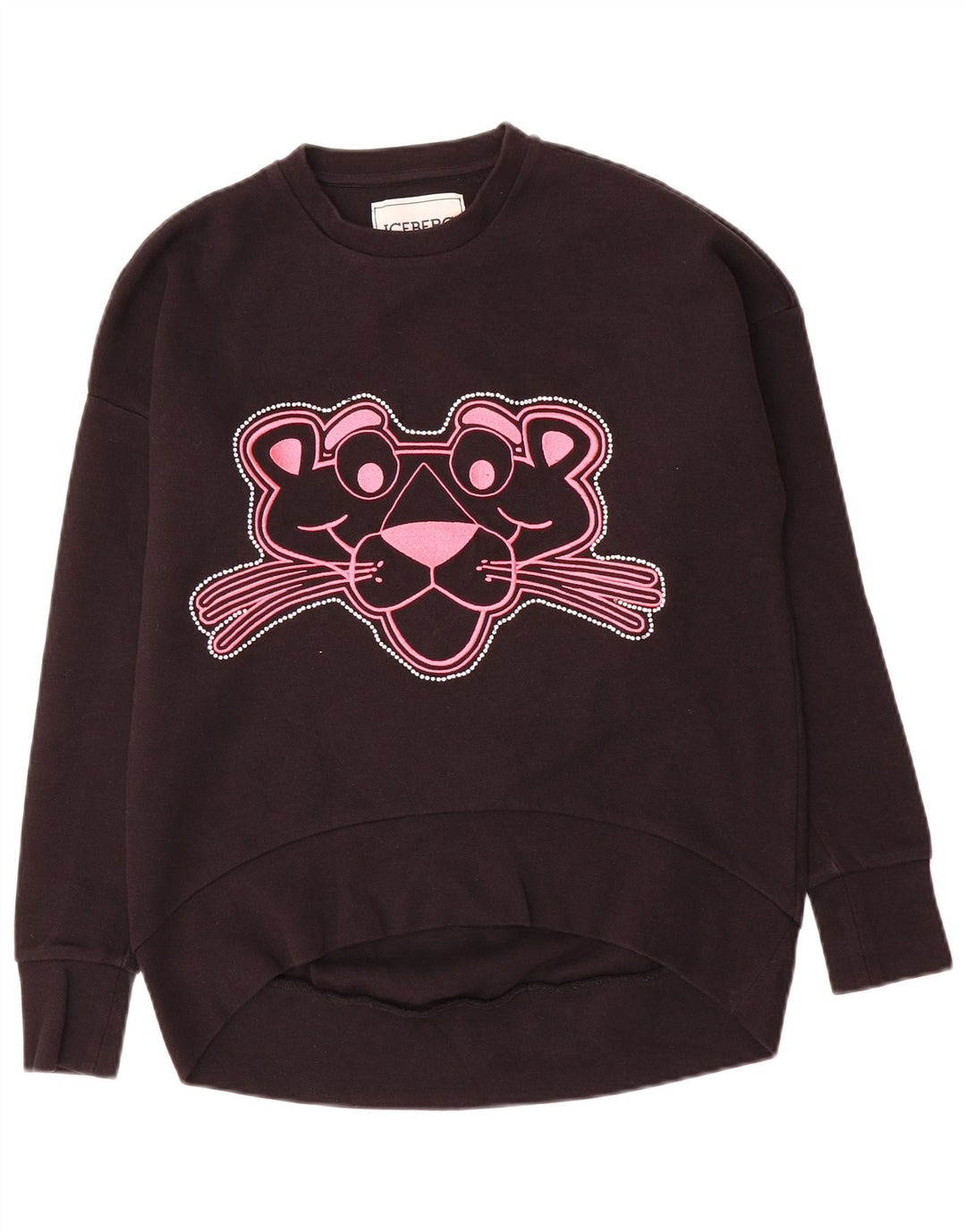 Felpa grafica da donna Iceberg Pink Panther Graphic IT 40 piccola nera
