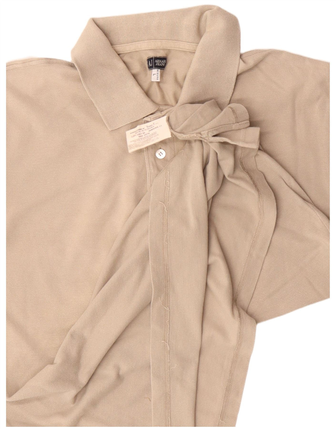 Polo Armani Uomo Grande In Cotone Beige