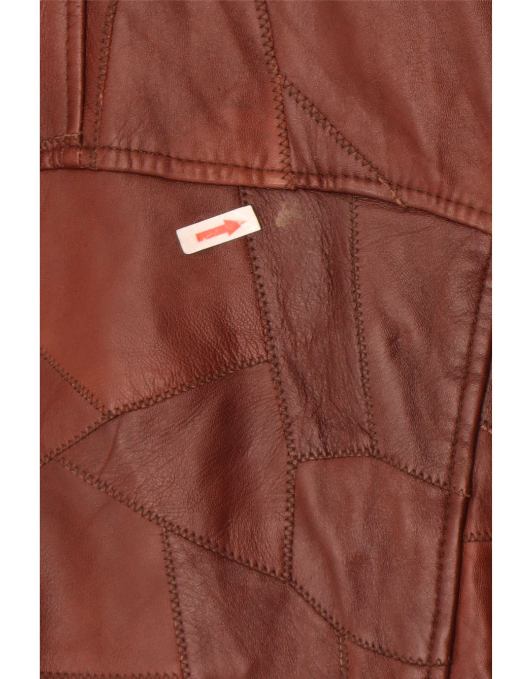 Giacca in pelle vintage da uomo UK 44 2XL Marrone