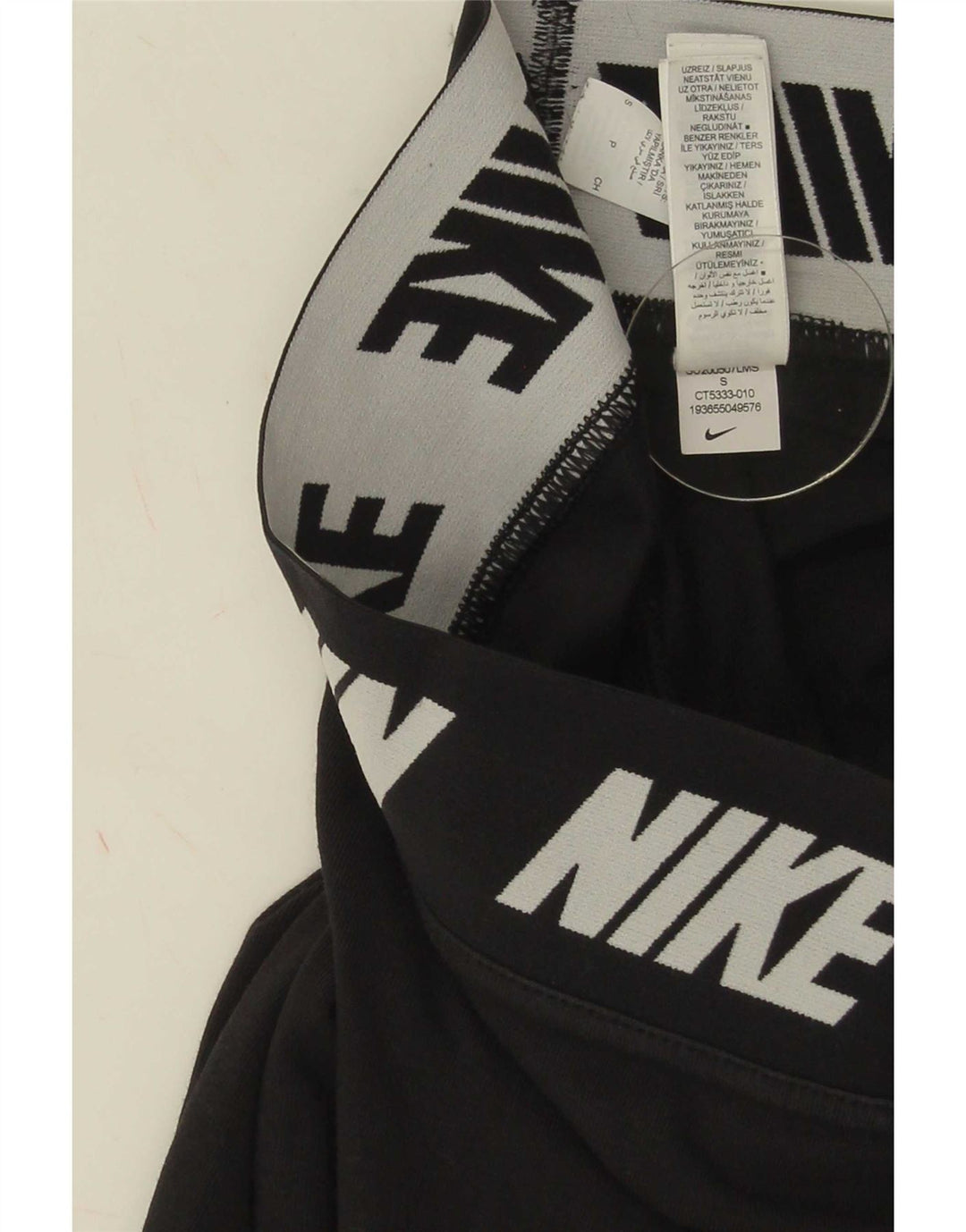 Leggings grafici da donna Nike UK 8 piccoli in cotone nero