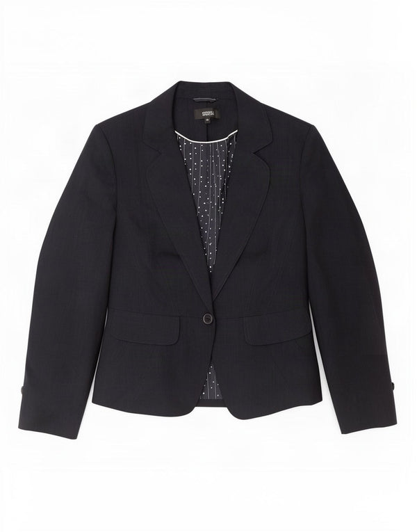 Giacca blazer a 1 bottone Marks & Spencer da donna UK 14 medio blu navy