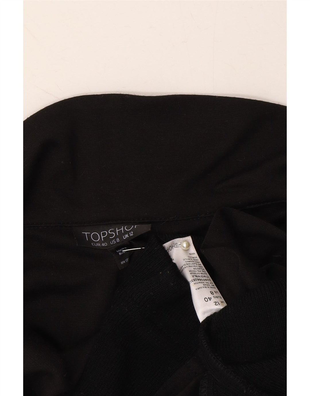 TOPSHOP Womens Tracksuit Top Jacket UK 12 Medium Black Colourblock Vintage Topshop and Second-Hand Topshop from Messina Hembry 