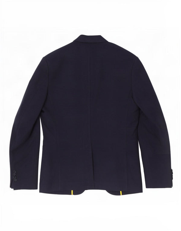 Giacca blazer da uomo a 2 bottoni Sisley IT 52 XL in cotone blu navy