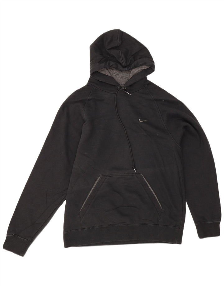 Felpa con cappuccio da uomo Nike, cotone medio nero
