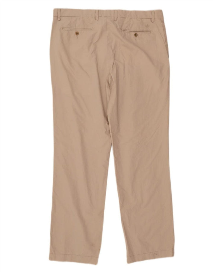 Pantaloni da abito dritti da uomo Dockers W38 L33 in cotone beige