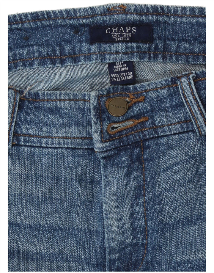 Chaps Donna Petite Capri Jeans US 8 Medio W30 L21 Cotone Blu