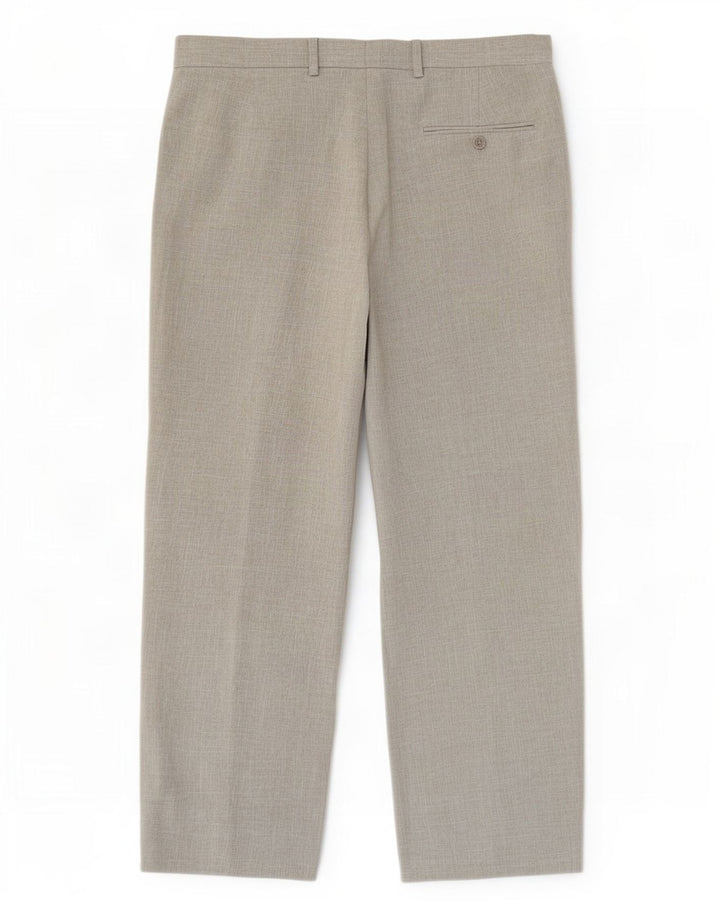 Pantaloni da abito con pegging da uomo Marks & Spencer W32 L29 poliestere grigio