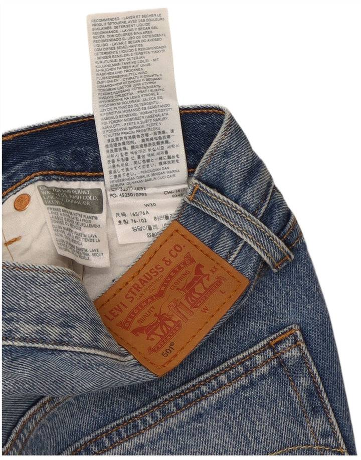 LEVI'S Pantaloncini di jeans 501 da donna W30 Cotone blu medio