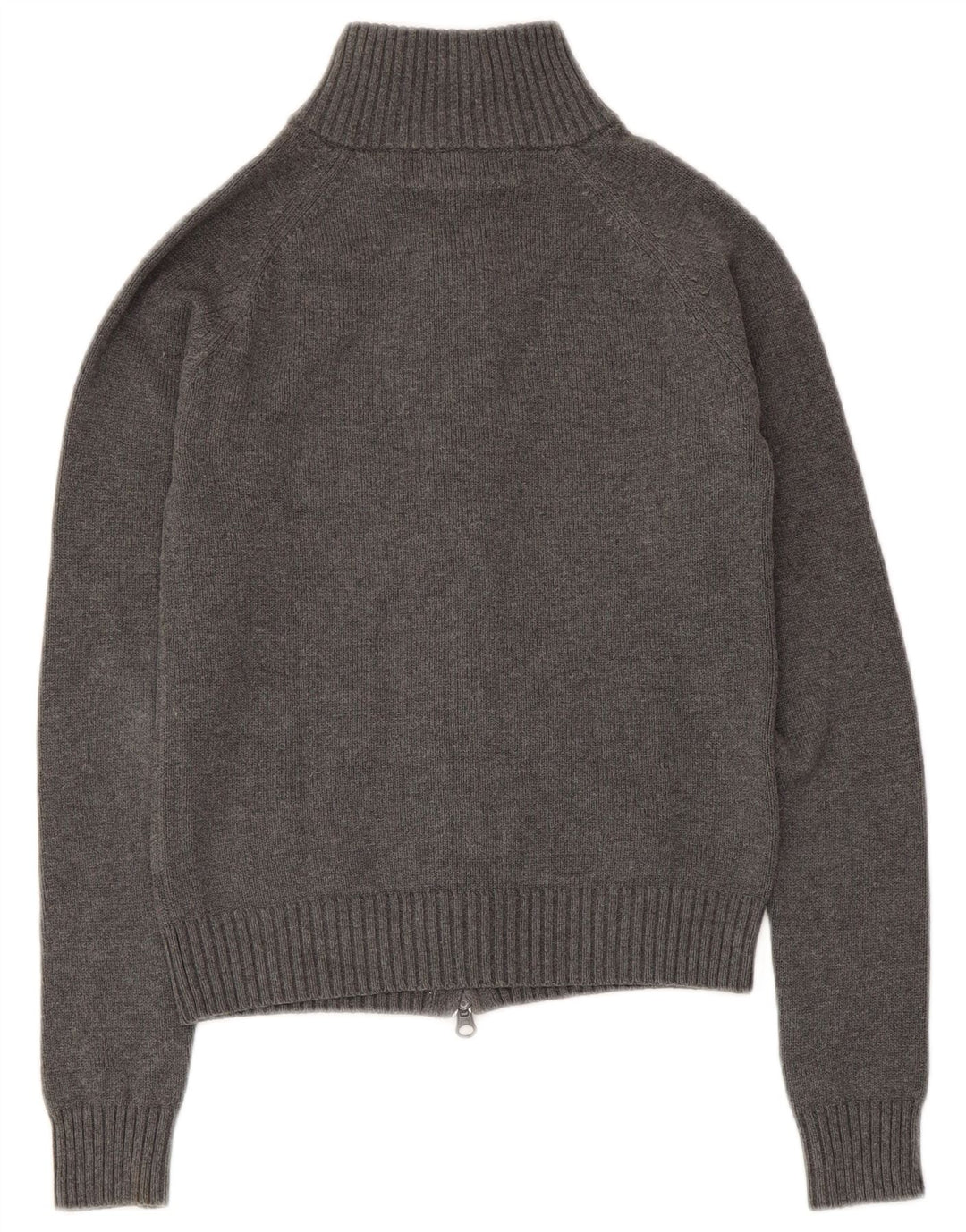 Maglione cardigan da donna Zara UK 8 piccolo cotone grigio