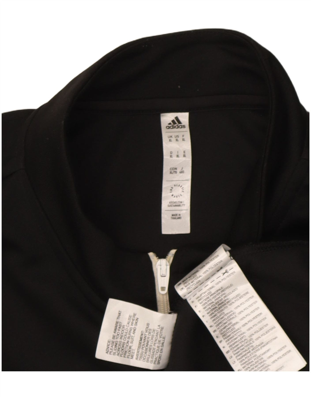 Adidas Uomo Aeroready Zip Collo Pullover Tuta Top XL Poliestere Nero