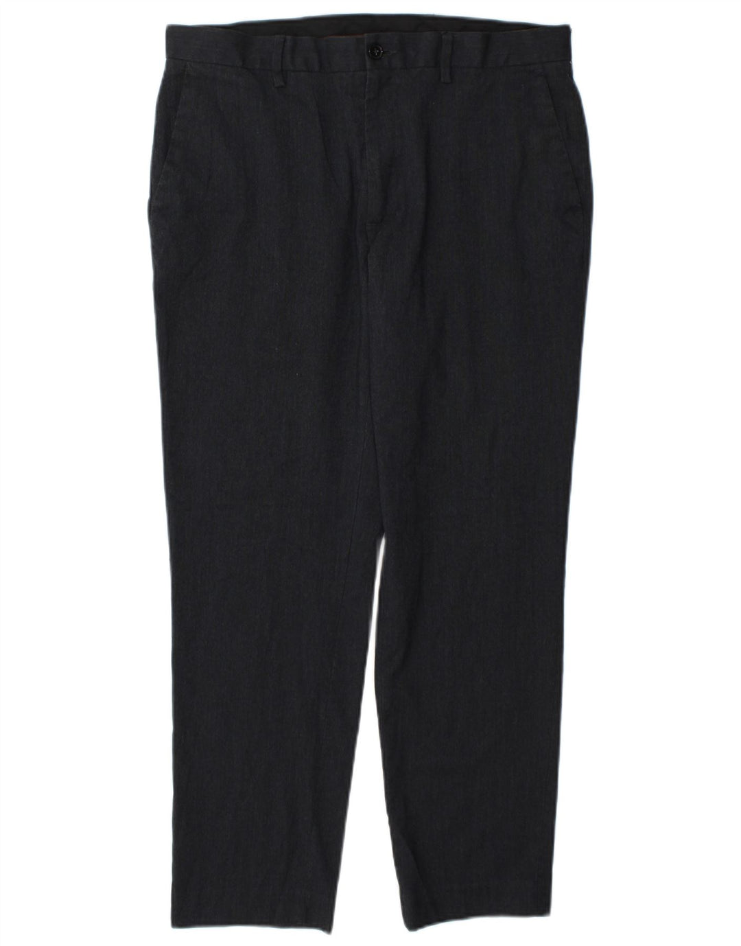 Pantaloni chino slim fit da uomo Marks & Spencer W34 L29 poliestere blu navy