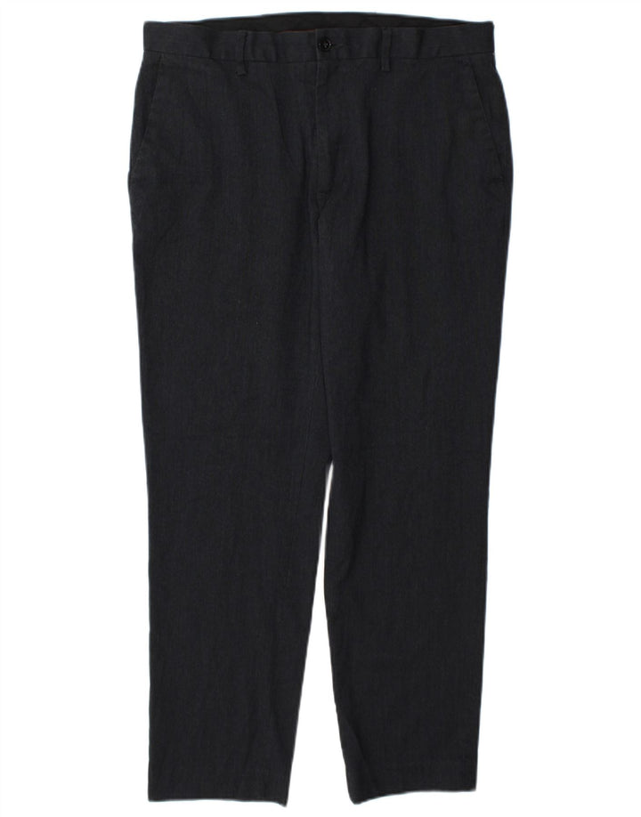 Pantaloni chino slim fit da uomo Marks & Spencer W34 L29 poliestere blu navy