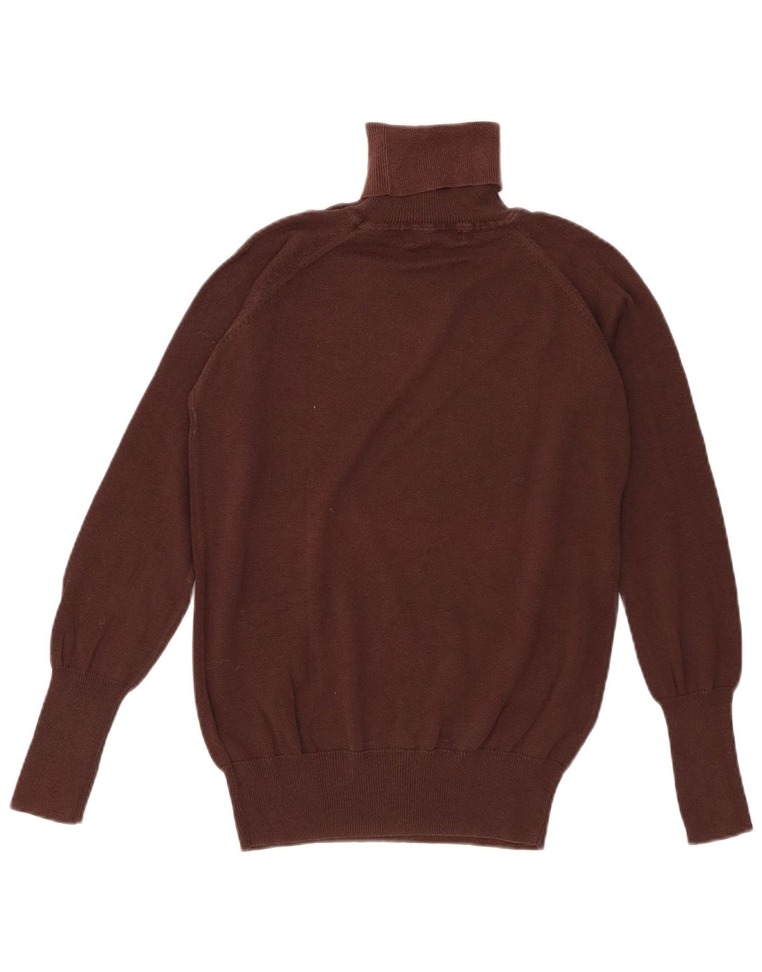Maglione maglione a collo alto da donna Zara UK 14 grande marrone a rombi/diamante