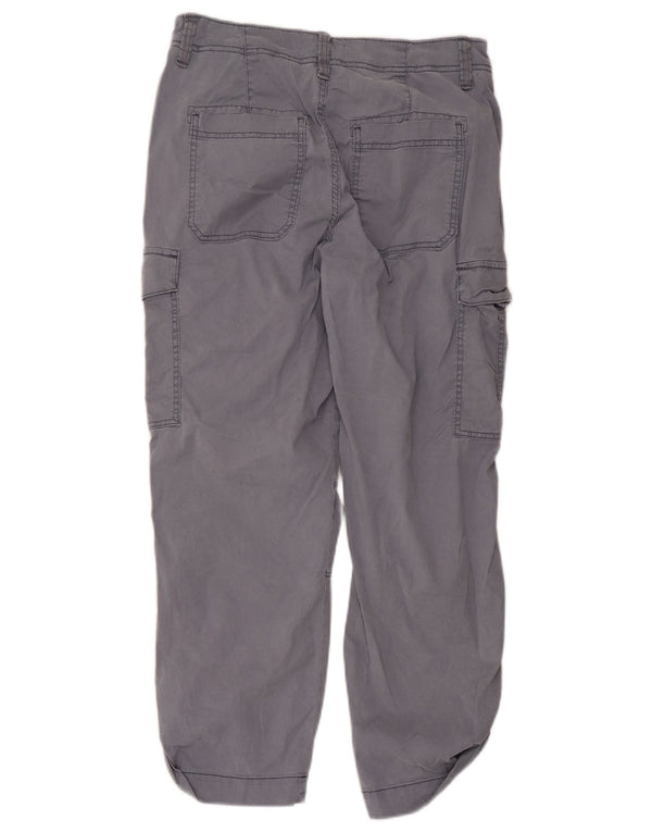 Pantaloni cargo a vita alta da donna Marks & Spencer UK 12 Medium W32 L25 Grigio