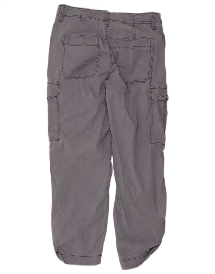 Pantaloni cargo a vita alta da donna Marks & Spencer UK 12 Medium W32 L25 Grigio