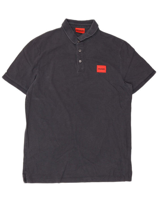 Polo da uomo Hugo Boss grande in cotone blu navy