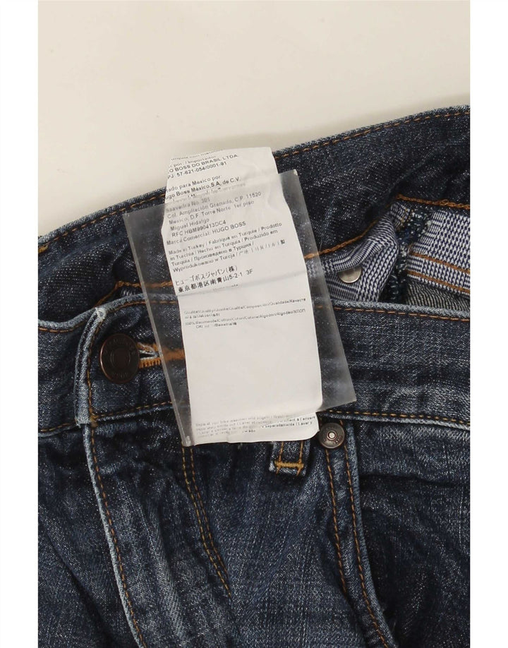 Jeans dritti da uomo Hugo Boss W34 L34 cotone blu