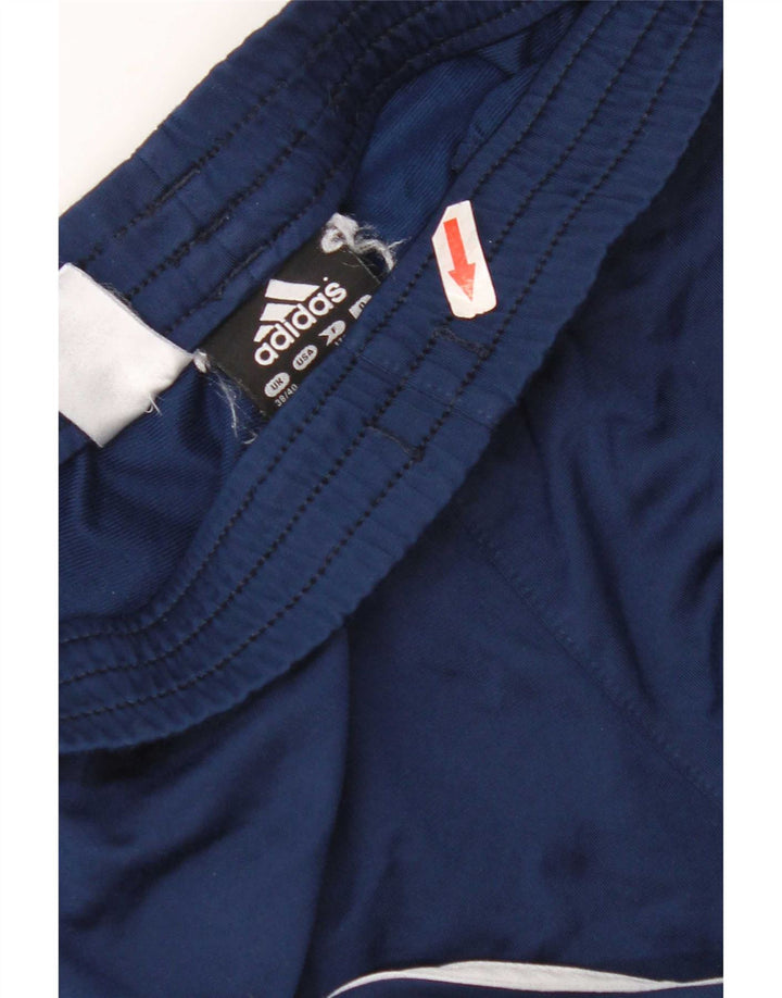 Pantaloni da tuta da uomo Adidas UK 38/40 Poliestere blu navy medio