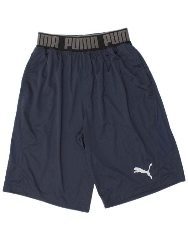 Pantaloncini sportivi da uomo Puma Small blu navy in poliestere