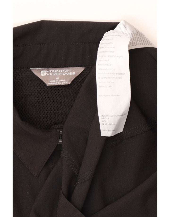 Camicia a maniche corte da donna Mountain Warehouse UK 16 Large Poliestere nero