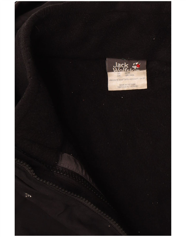 Giacca a vento con cappuccio da uomo Jack Wolfskin UK 44/46 XL poliestere nero