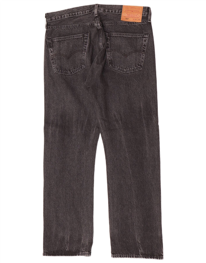 Levi's Uomo 501 Jeans dritti W34 L30 Cotone Nero