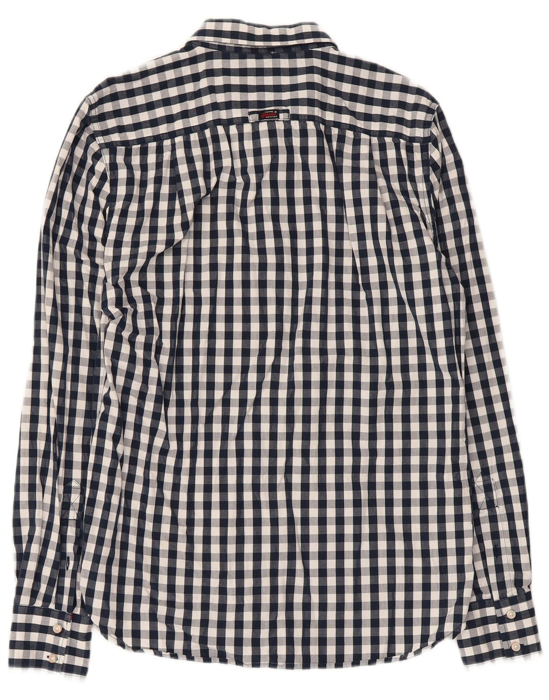 Camicia da uomo ampia Superdry in cotone a quadretti blu navy medio