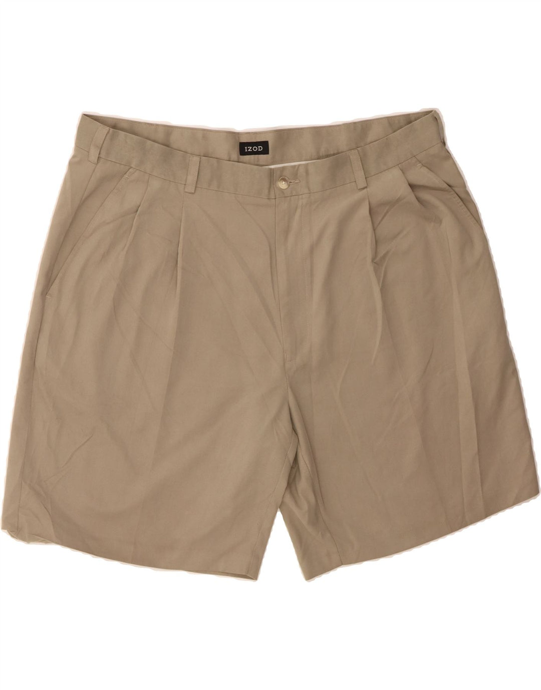 IZOD Mens Pegged Chino Shorts W40 XL Beige Polyester Vintage Izod and Second-Hand Izod from Messina Hembry 