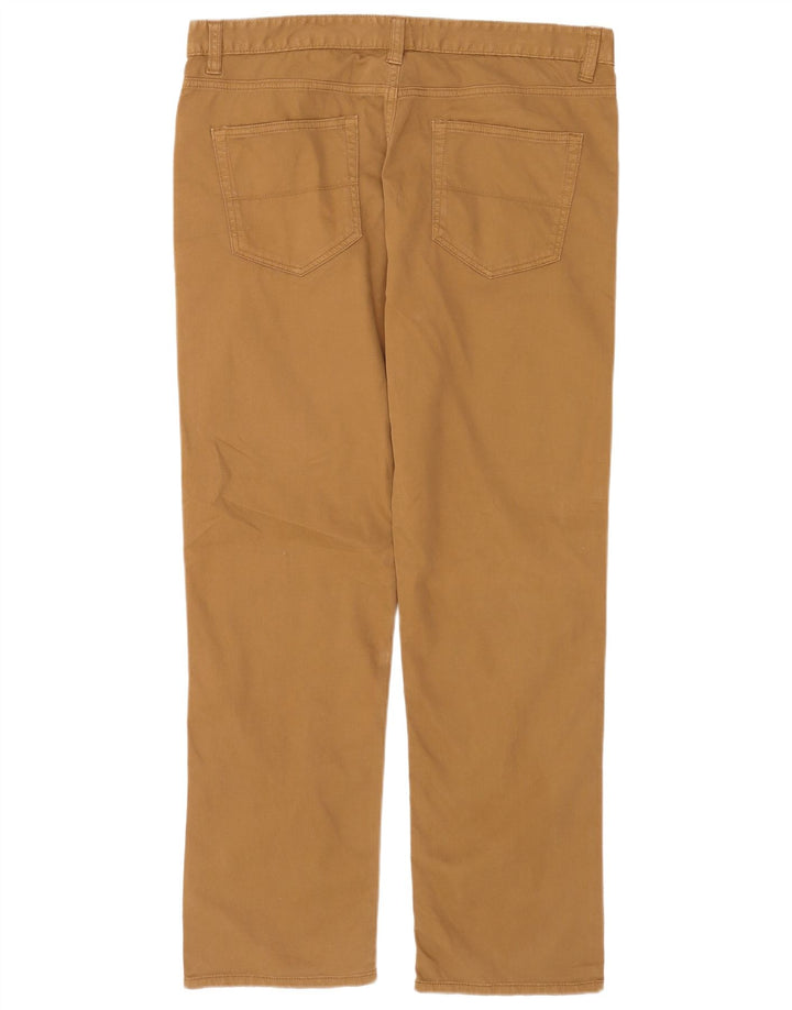 Pantaloni casual regolari da uomo Marks & Spencer W36 L31 cotone marrone