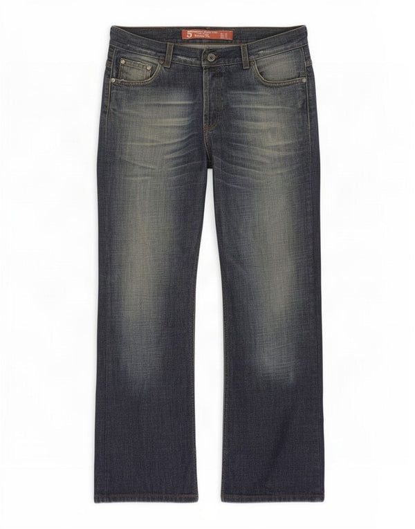 Jeans bootcut regolari da uomo a vita bassa Zara EU 44 Large W34 L30 Blu navy