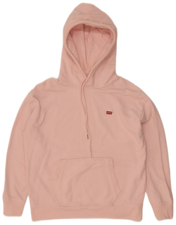 Maglione con cappuccio da donna Levi's UK 16 grande cotone rosa