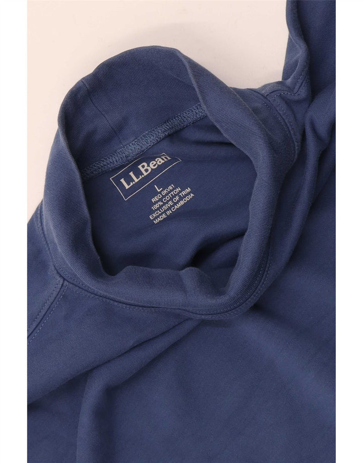 L.L.Bean Top da uomo a maniche lunghe grande in cotone blu navy