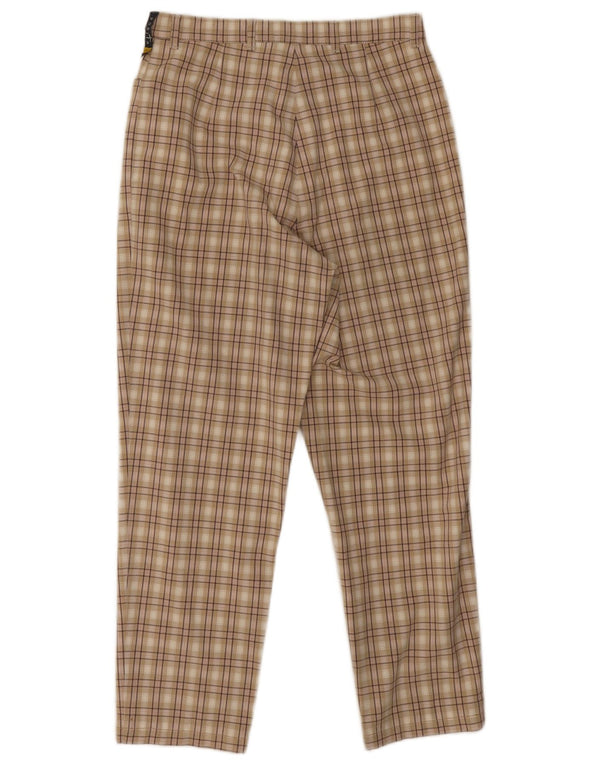 Pantaloni casual a vita alta da donna Bonita EU 38 Medium W26 L25 Beige a quadri