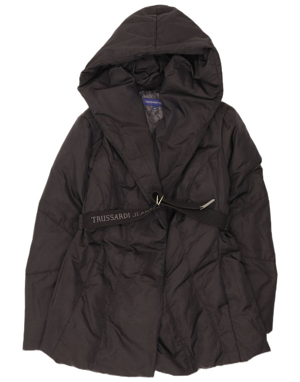 Piumino Donna Trussardi Jeans con Cappuccio IT 48 XL Nero