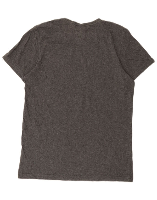 T-shirt grafica da uomo Adidas Top in cotone grigio medio
