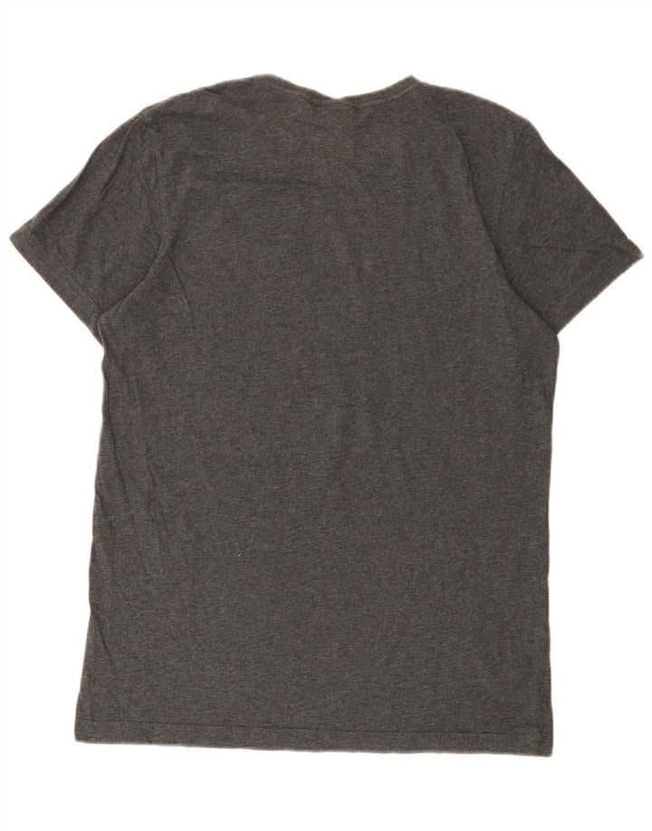 T-shirt grafica da uomo Adidas Top in cotone grigio medio