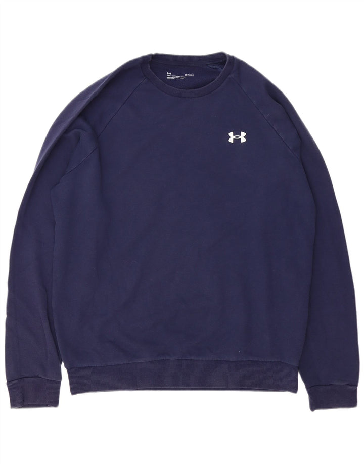Felpa da uomo Under Armour Maglione grande cotone blu navy