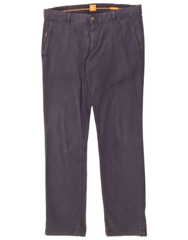 Pantaloni chino dritti Hugo Boss da uomo Boss arancioni W36 L31 blu navy